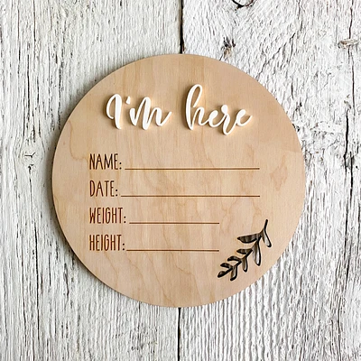 Baby Stats Plaque - Etch'd Designs