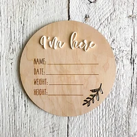 Baby Stats Plaque - Etch'd Designs