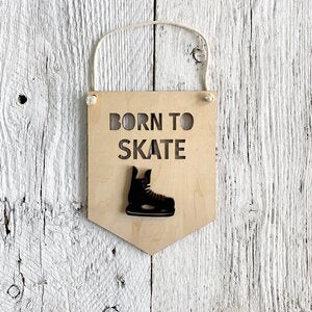 Born To Skate 3D Wall Flags - Etch'd Designs