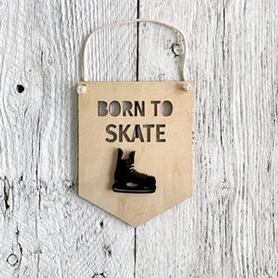 Born To Skate 3D Wall Flags - Etch'd Designs
