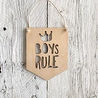 Boys Rule Wall Flag - Etch'd Designs