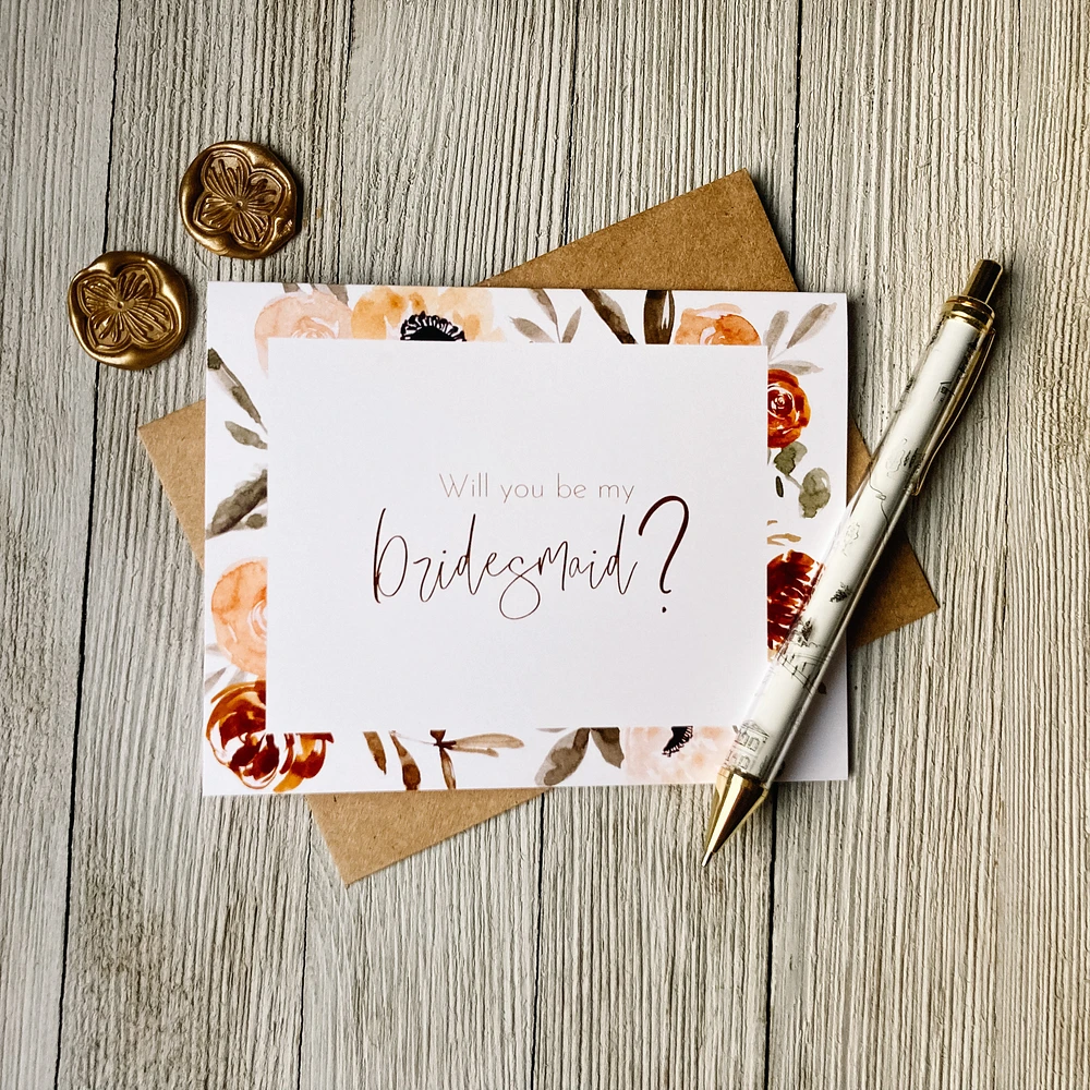 Bridesmaid Card - Loft Designs Canada