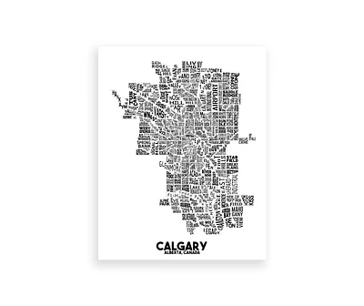 Calgary Map - Damon D Chan Map Designs