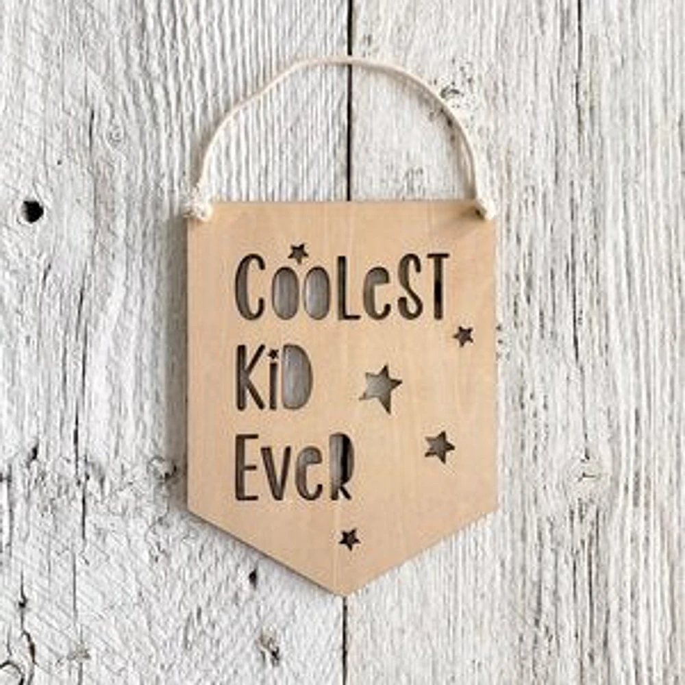 Coolest Kid Ever Wall Flag - Etch'd Designs