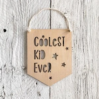 Coolest Kid Ever Wall Flag - Etch'd Designs