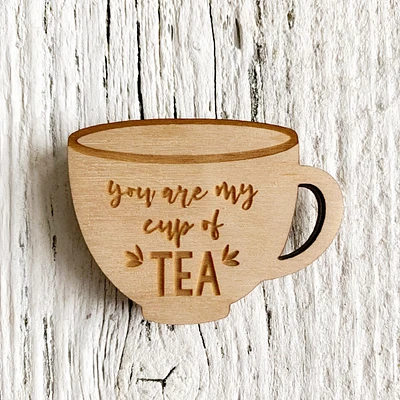 Cup of Tea Magnet - Etch'd Design