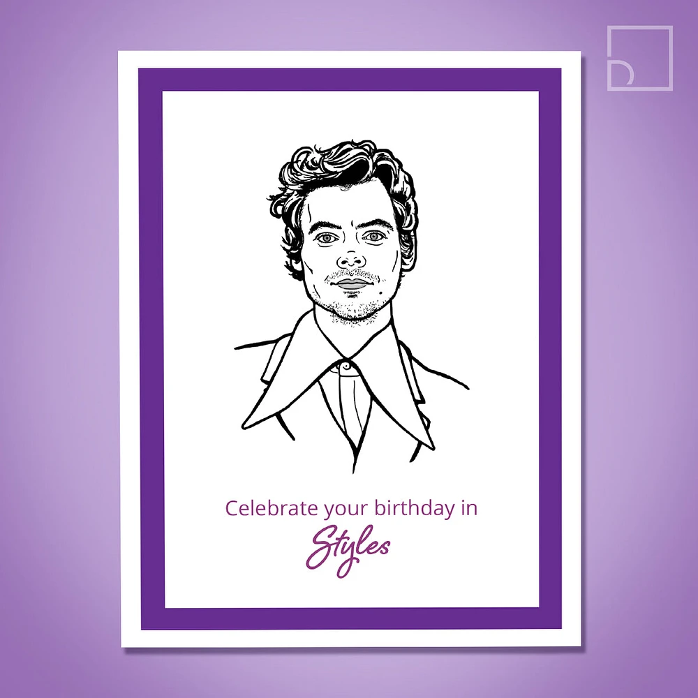 Harry Styles Card - Design Corner