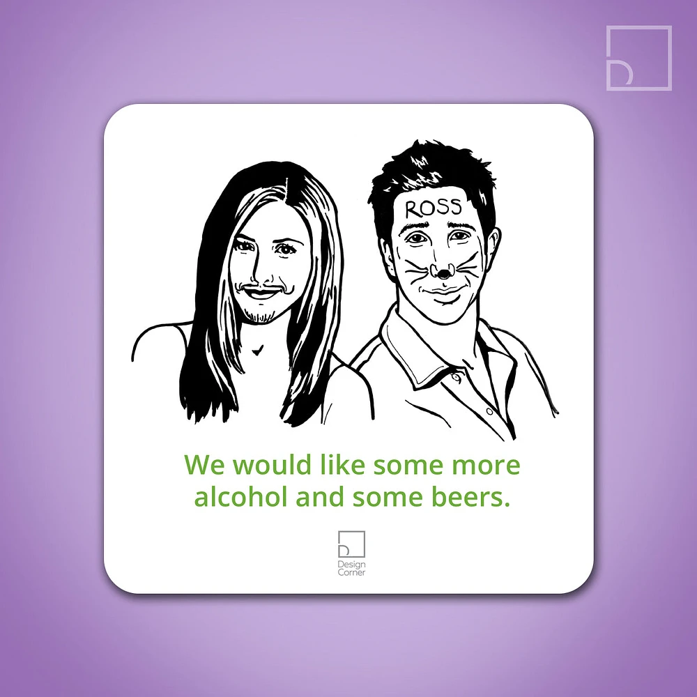 Friends Alcohol and Beer Coaster - Design Corner