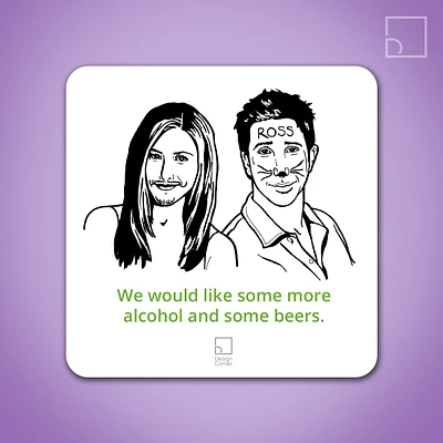 Friends Alcohol and Beer Coaster - Design Corner