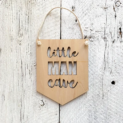 Little Man Cave Wall Flag - Etch'd Designs