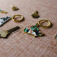 Canada Keychain - Morse Code Love