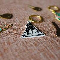 Mountain Keychain - Morse Code Love