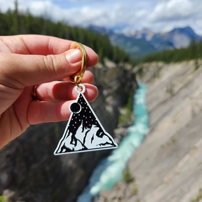 Mountain Keychain - Morse Code Love