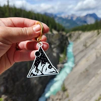 Mountain Keychain - Morse Code Love