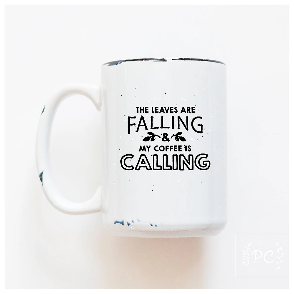 LEAVES ARE FALLING - MUG - PRAIRIE CHICK PRINTS