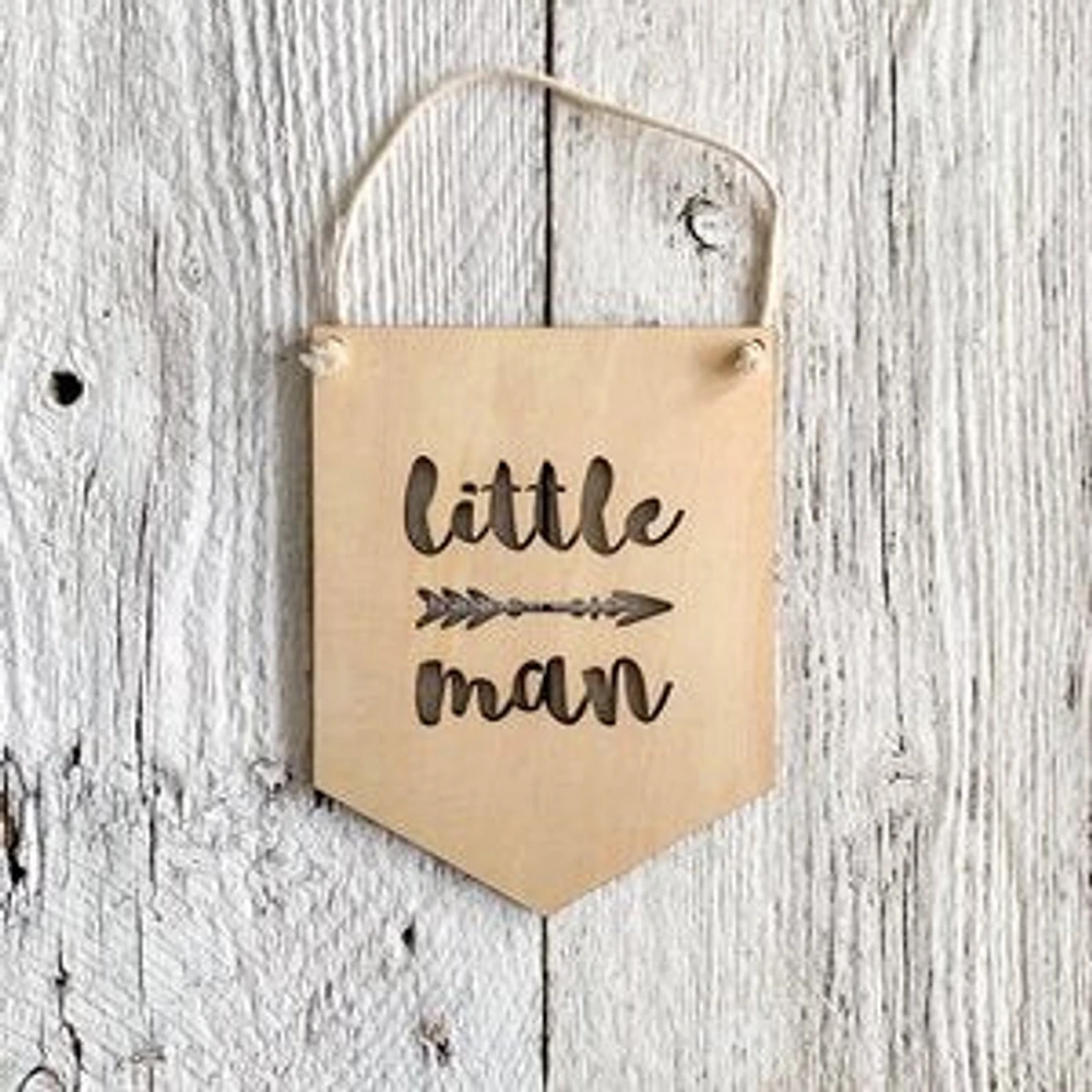 Little Man Wall Flag - Etch'd Designs