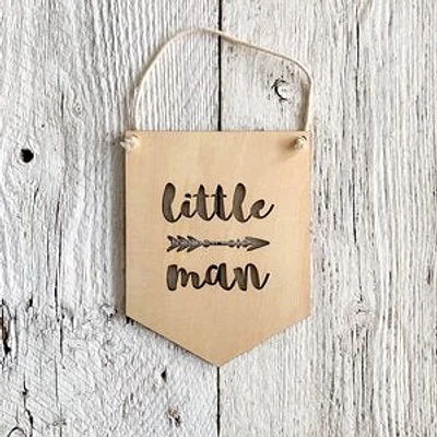 Little Man Wall Flag - Etch'd Designs