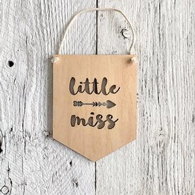 Little Miss Wall Flag - Etch'd Designs