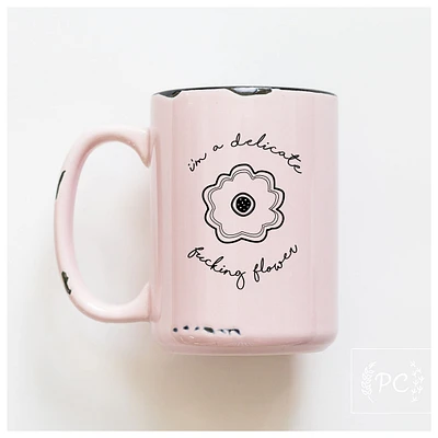 DELICATE FLOWER - MUG - PRAIRIE CHICK PRINTS