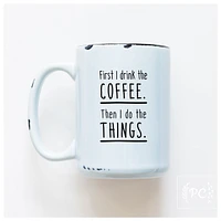 FIRST COFFEE - MUG - PRAIRIE CHICK PRINTS