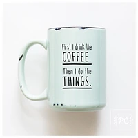FIRST COFFEE - MUG - PRAIRIE CHICK PRINTS