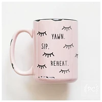 YAWN SIP REHEAT - MUG - PRAIRIE CHICK PRINTS