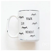 YAWN SIP REHEAT - MUG - PRAIRIE CHICK PRINTS