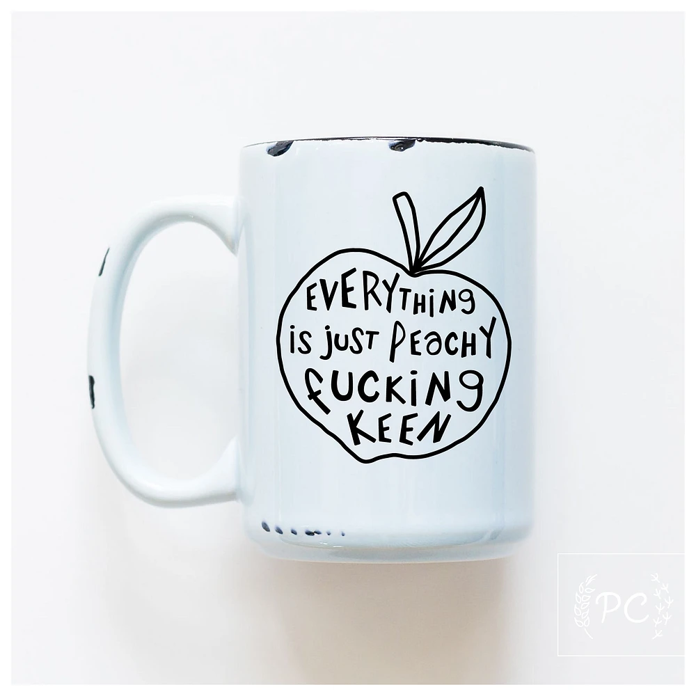 JUST PEACHY - MUG - PRAIRIE CHICK PRINTS