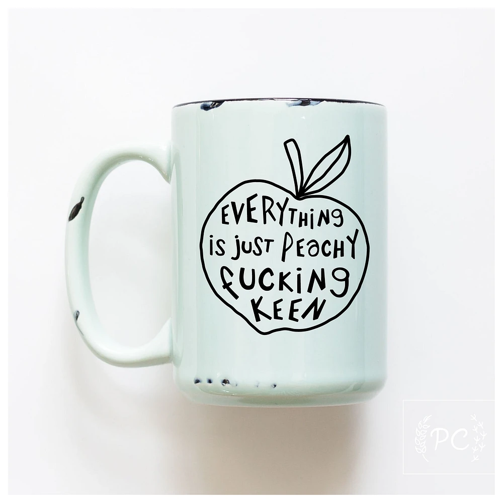 JUST PEACHY - MUG - PRAIRIE CHICK PRINTS