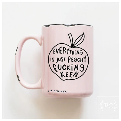JUST PEACHY - MUG - PRAIRIE CHICK PRINTS