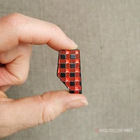 Plaid Alberta Pin - Morse Code Love Prints