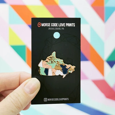 Canada Pin - Morse Code Love Prints