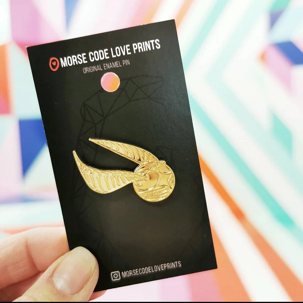 Snitch Pin - Morse Code Love Prints
