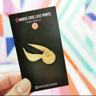 Snitch Pin - Morse Code Love Prints