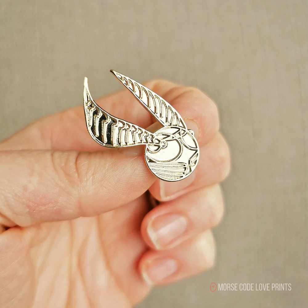 Snitch Pin - Morse Code Love Prints