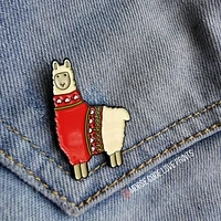 Sweater Llama Pin - Morse Code Love Prints