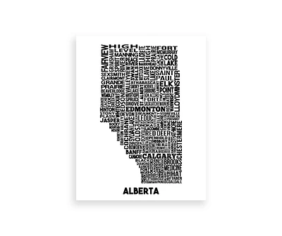 Alberta Map - Damon D Chan Map Designs