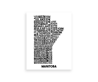 Manitoba Map - Damon D Chan Map Designs