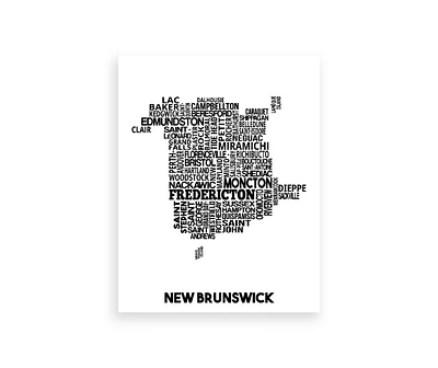 New Brunswick Map - Damon D Chan Map Designs