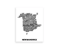 New Brunswick Map - Damon D Chan Map Designs
