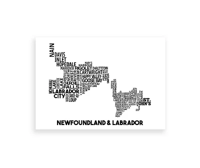 Newfoundland and Labrador Map - Damon D Chan Map Designs