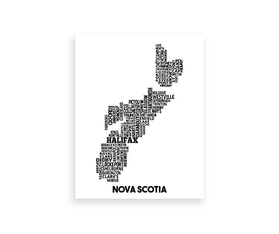 Nova Scotia - Damon D Chan Map Designs