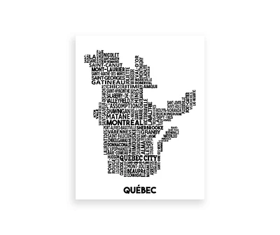 Quebec Map - Damon D Chan Map Designs