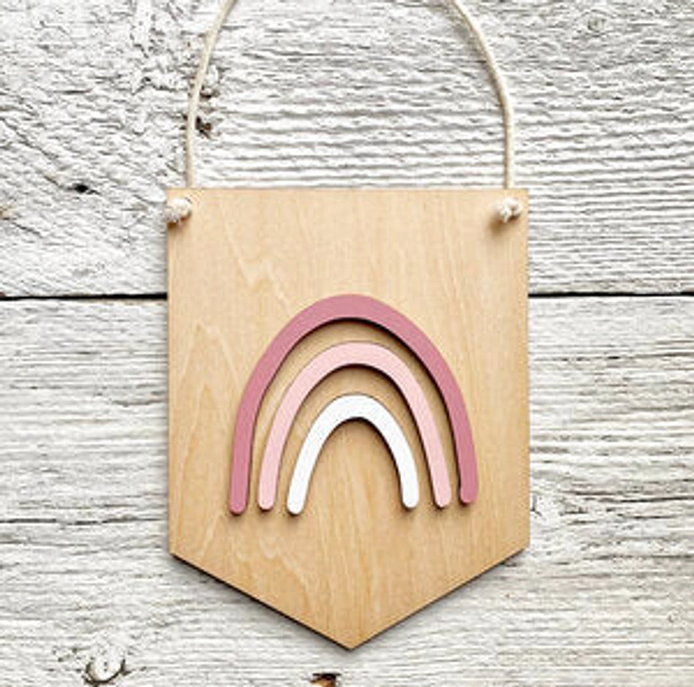 Rainbow 3D Wall Flags - Etch'd Designs