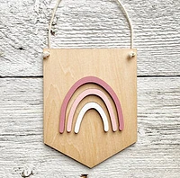 Rainbow 3D Wall Flags - Etch'd Designs