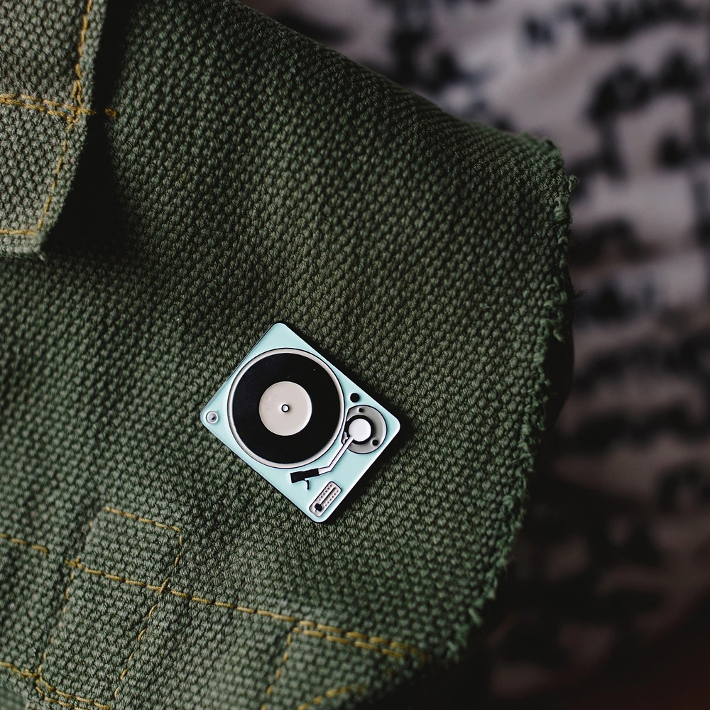 Turn Table Pin - Morse Code Love