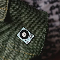 Turn Table Pin - Morse Code Love