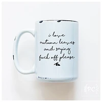 I LOVE AUTUMN LEAVES - MUG - PRAIRIE CHICK PRINTS