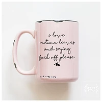 I LOVE AUTUMN LEAVES - MUG - PRAIRIE CHICK PRINTS