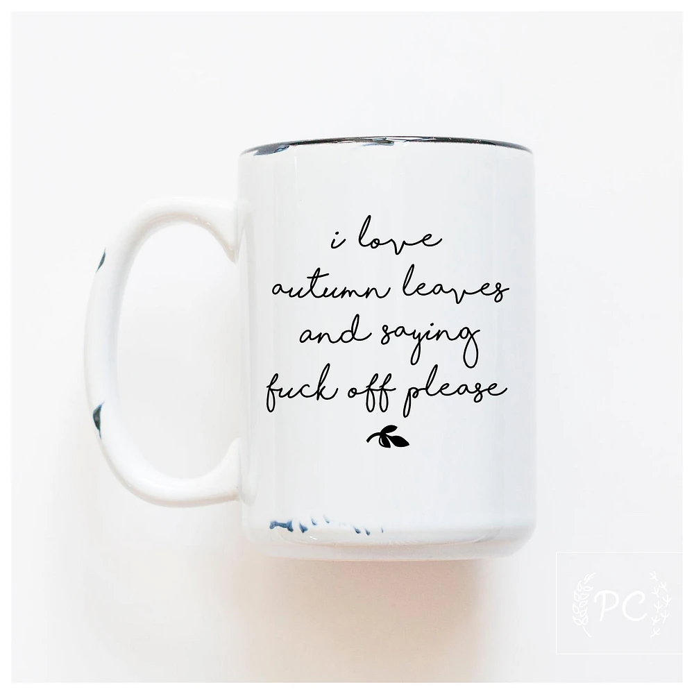 I LOVE AUTUMN LEAVES - MUG - PRAIRIE CHICK PRINTS